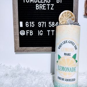 Lemonade Ice topper tumbler